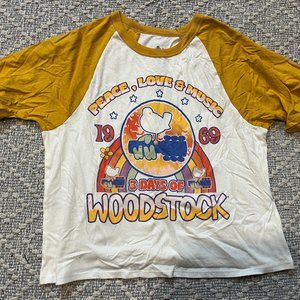 Raglan Woodstock TShirt Never Worn Sunny Yellow Hippie